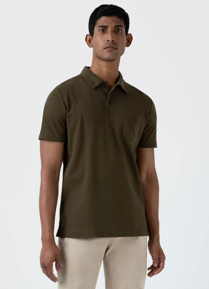 SUNSPEL Polo Shirts Riviera Polo Shirt Dark Olive 8211 Men