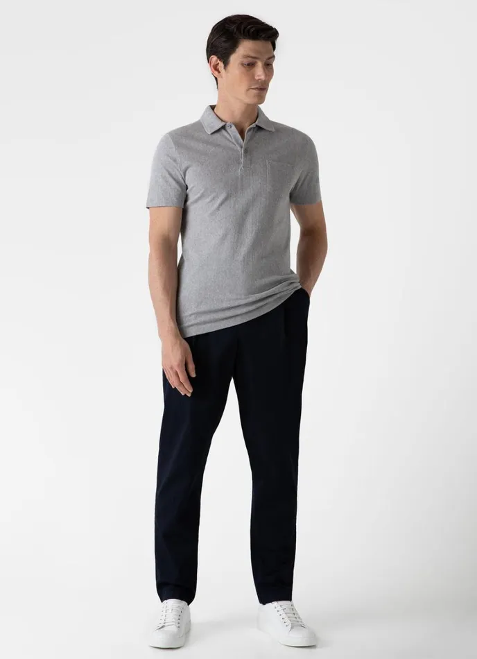 SUNSPEL Polo Shirts Riviera Polo Shirt Grey Melange 8211 Men
