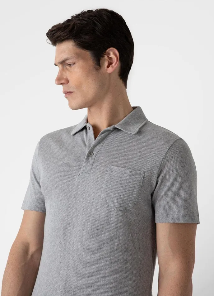SUNSPEL Polo Shirts Riviera Polo Shirt Grey Melange 8211 Men