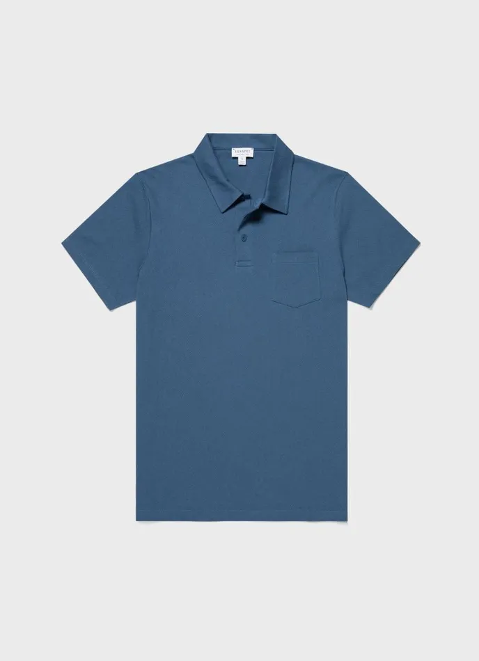 SUNSPEL Polo Shirts Riviera Polo Shirt Steel Blue 8211 Men