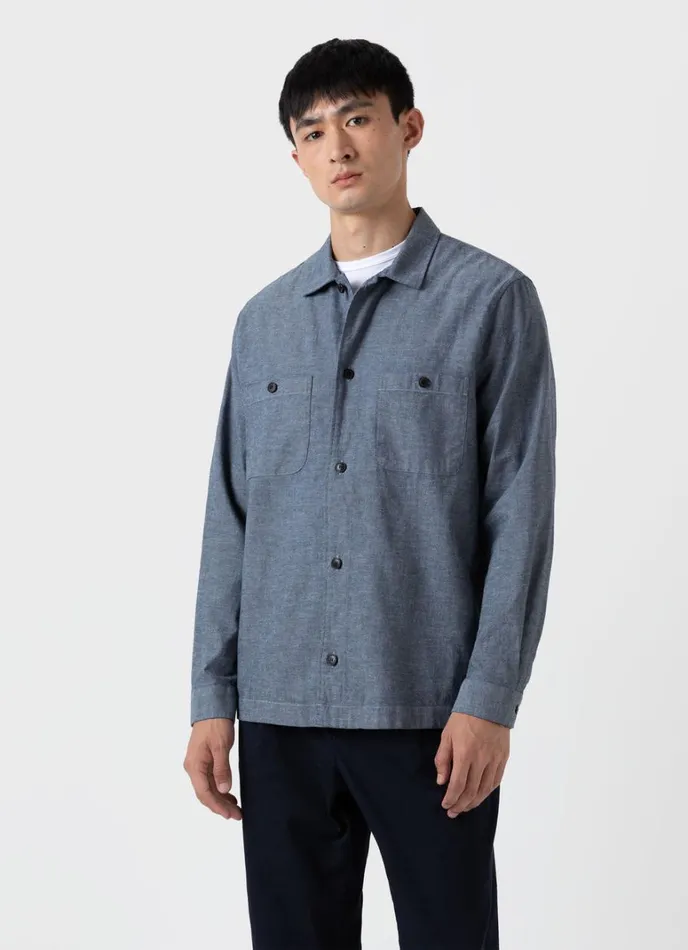 SUNSPEL Shirts Japanese Chambray Overshirt 8211 Men