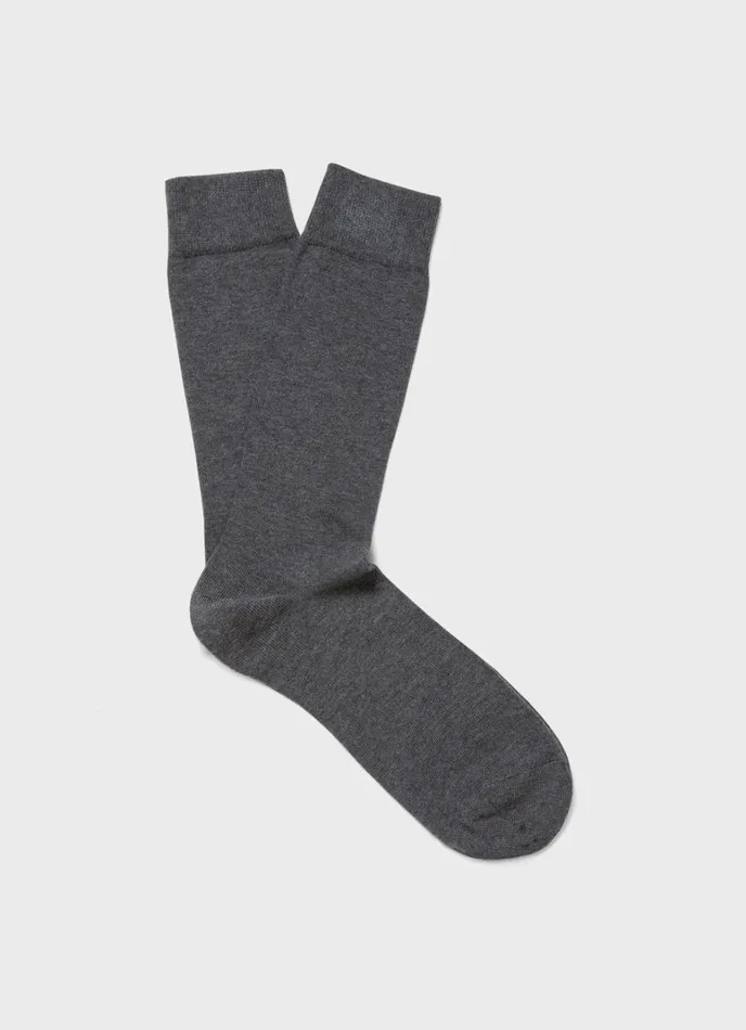 SUNSPEL Socks Cotton Socks Mid Grey Melange 8211 Men