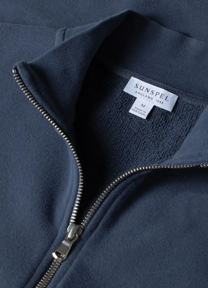SUNSPEL Sweatshirts and Sweatpants Half Zip Loopback Sweatshirt Slate Blue 8211 Men
