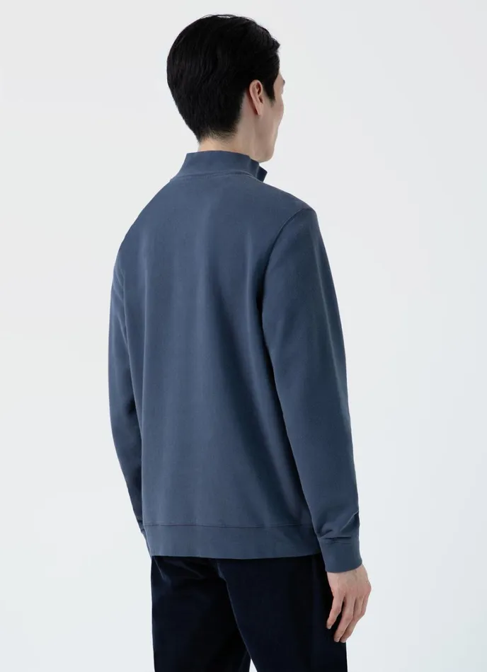 SUNSPEL Sweatshirts and Sweatpants Half Zip Loopback Sweatshirt Slate Blue 8211 Men