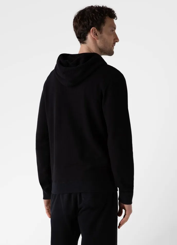 SUNSPEL Sweatshirts and Sweatpants Loopback Zip Hoodie Black 8211 Men