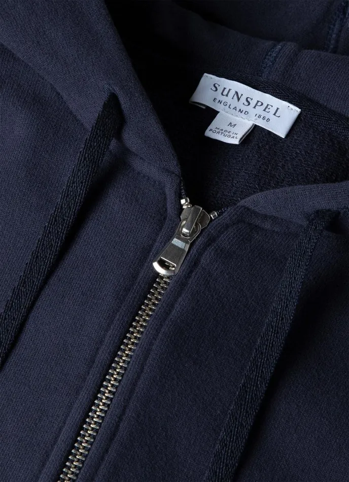 SUNSPEL Sweatshirts and Sweatpants Loopback Zip Hoodie Navy 8211 Men