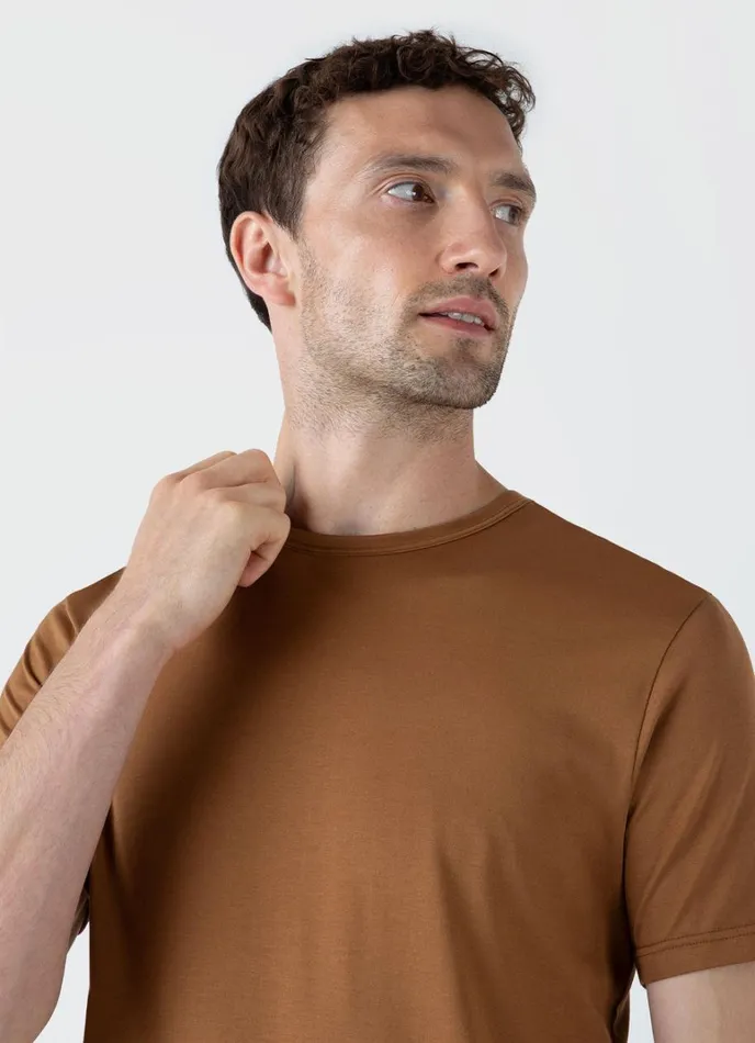 SUNSPEL Tshirts Classic Tshirt Dark Camel 8211 Men