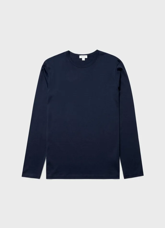 SUNSPEL Tshirts Long Sleeve Classic Tshirt Navy 8211 Men