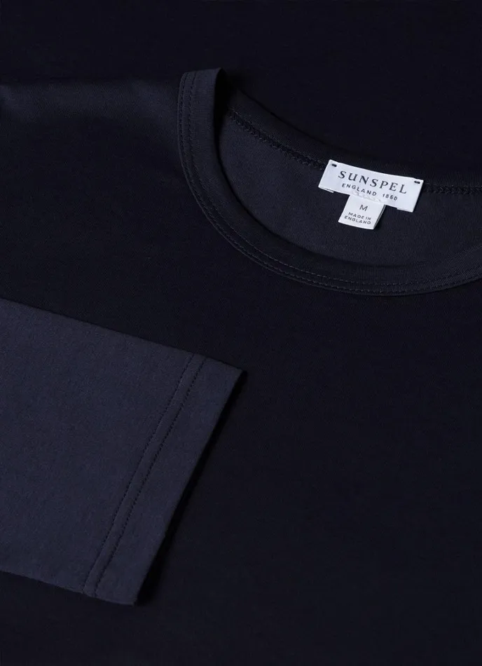 SUNSPEL Tshirts Long Sleeve Classic Tshirt Navy 8211 Men