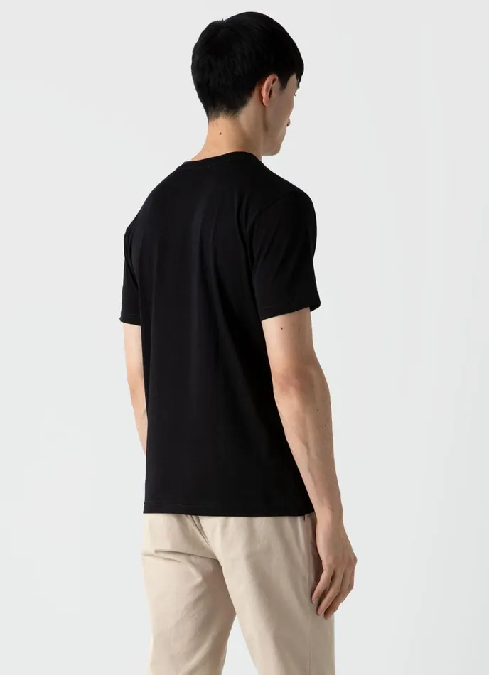 SUNSPEL Tshirts Riviera Midweight Vneck Tshirt Black 8211 Men