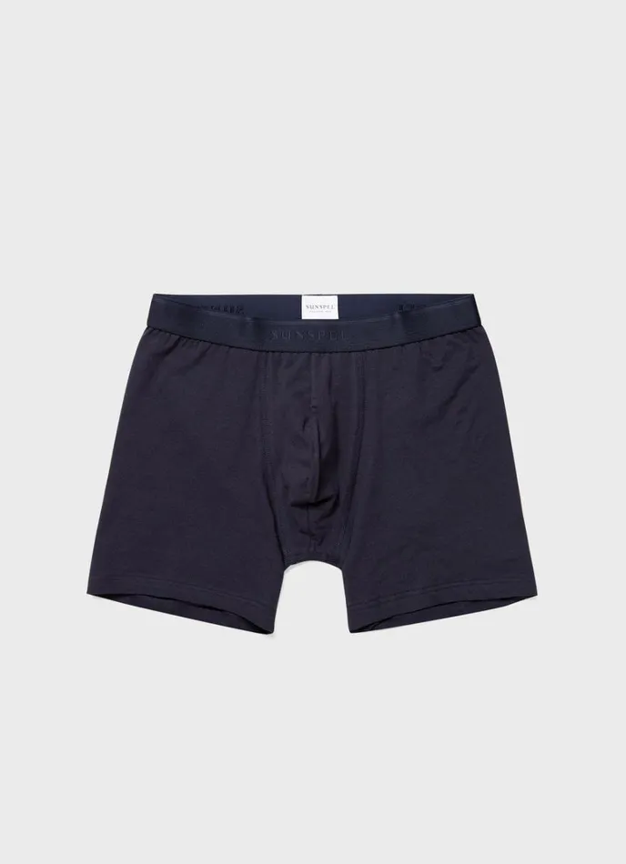 SUNSPEL Trunks and Shorts Long Cut Stretch Cotton Trunks Navy 8211 Men