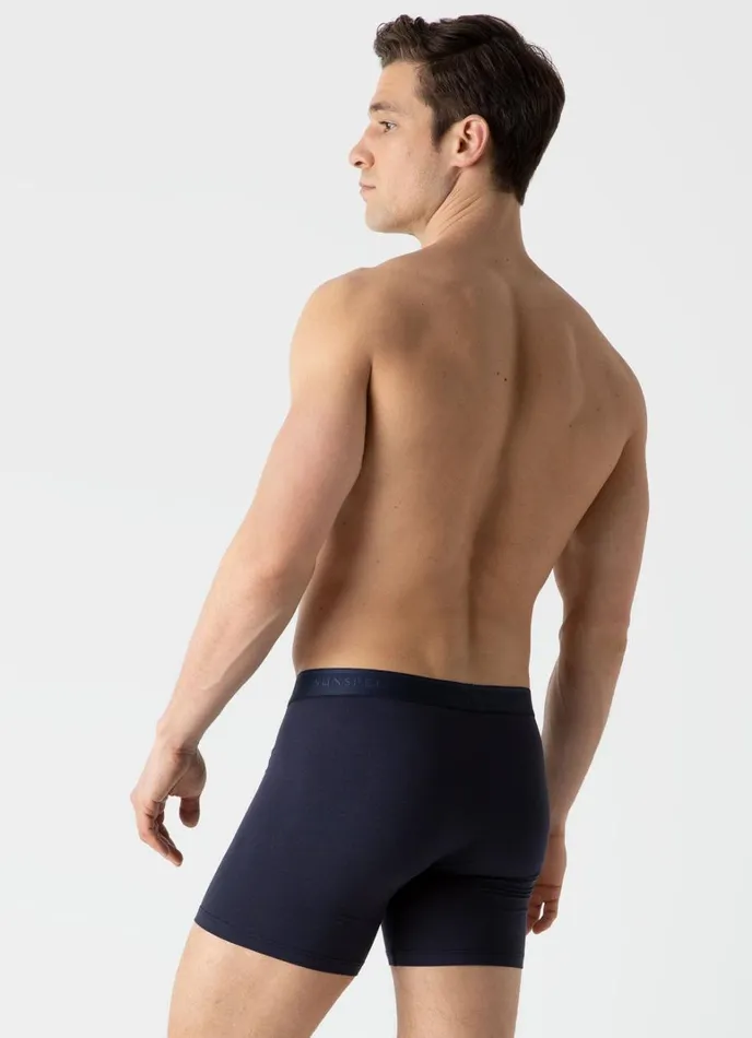 SUNSPEL Trunks and Shorts Long Cut Stretch Cotton Trunks Navy 8211 Men