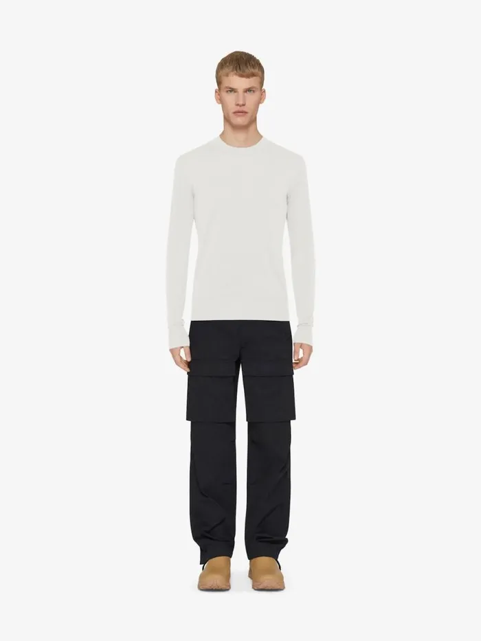 Sweater In Cotton And Silk Ivory Men Givenchy Sweatshirts and Hoodies