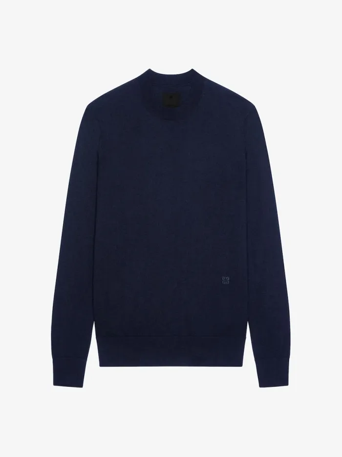 Sweater In Wool And Cashmere Night Blue Men Givenchy Sweaters
