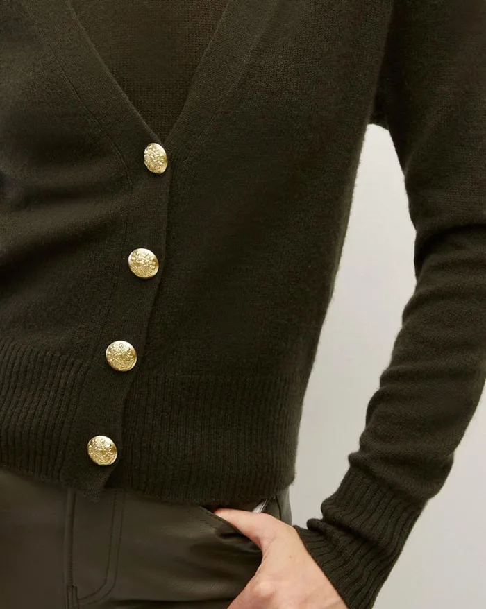 Sweaters Shop Veronica Beard Solene Cashmere Cardigan Loden