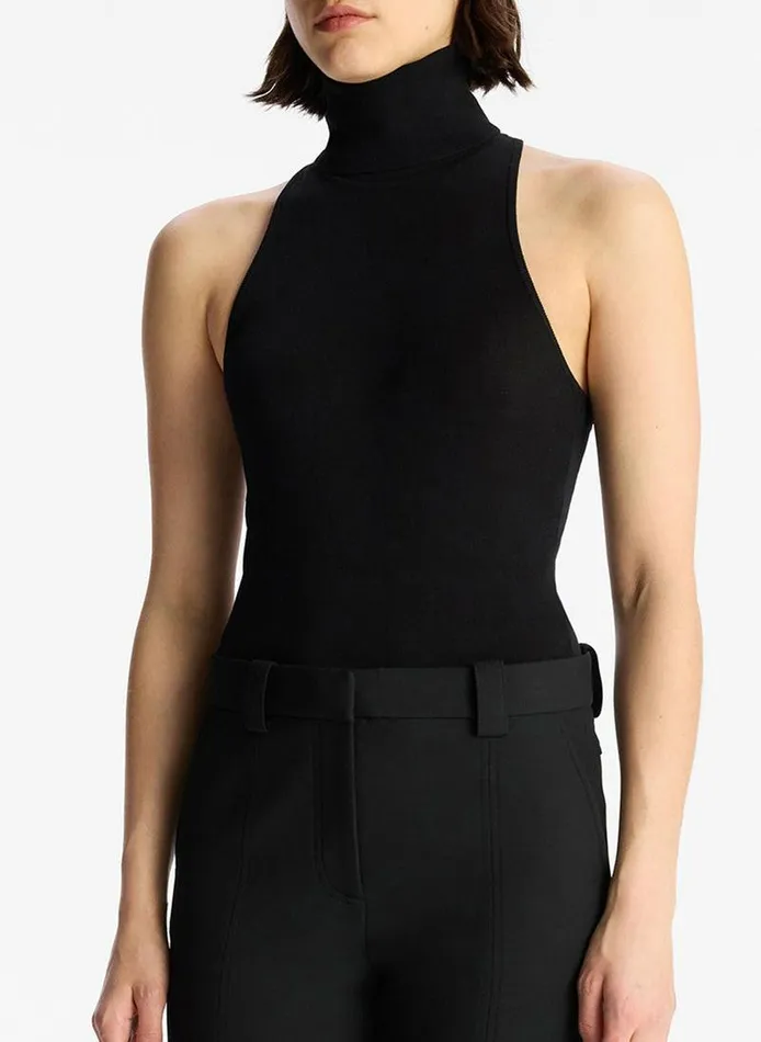 Sweaters Women ALC Paltrow Cotton Knit Top Black Sweaters Women ALC Paltrow Cotton Knit Top Black