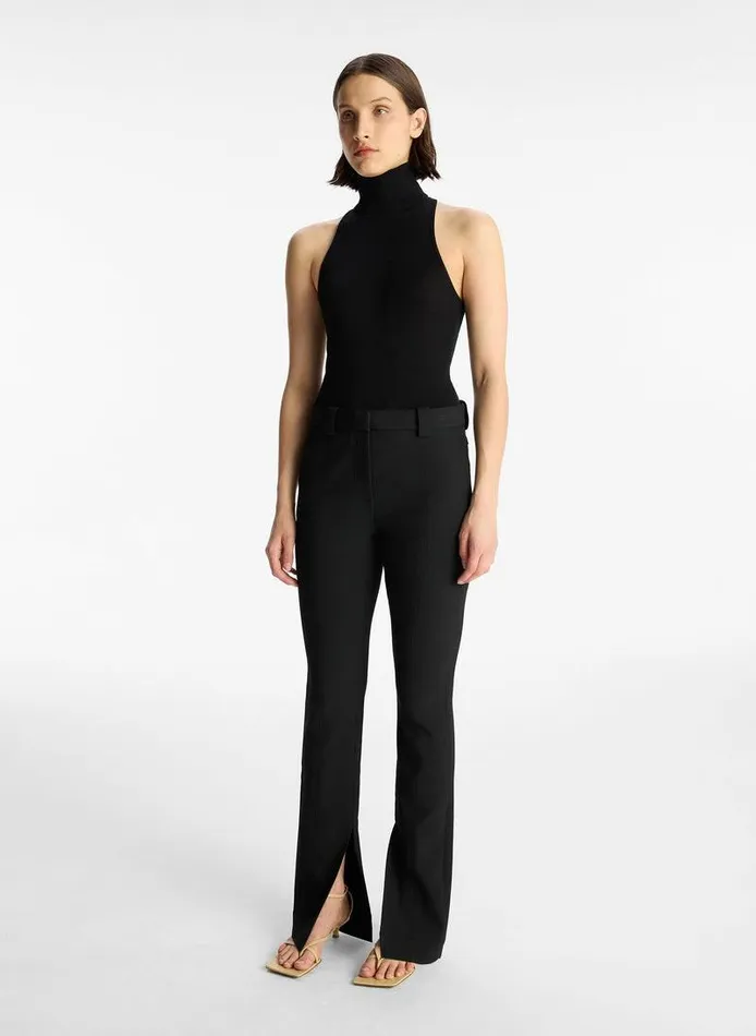 Sweaters Women ALC Paltrow Cotton Knit Top Black Sweaters Women ALC Paltrow Cotton Knit Top Black