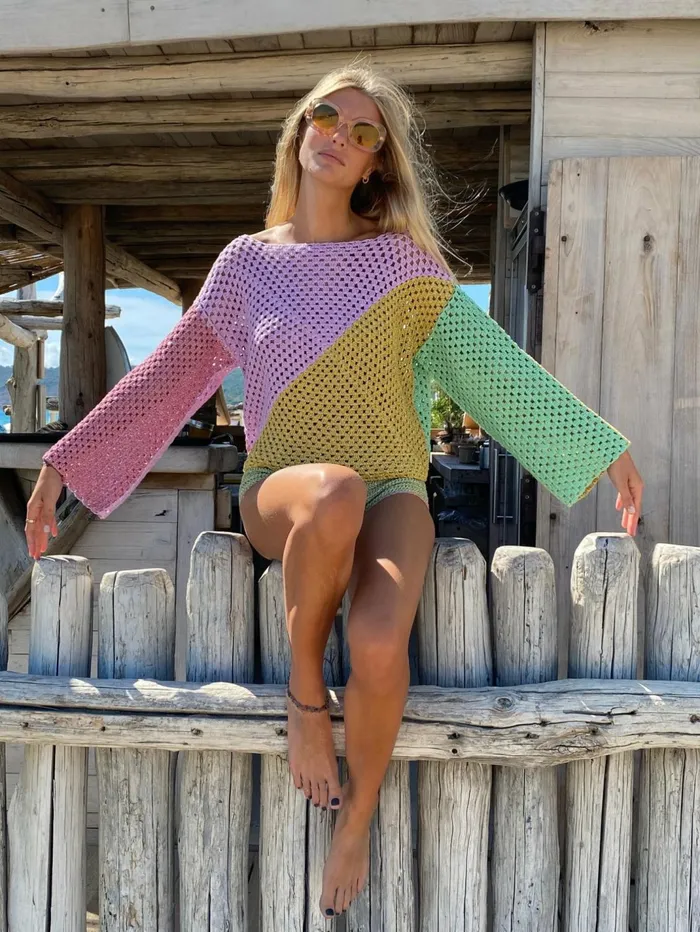 Sweaters Women Rose Carmine SWEATER DIAGONALES PASTELS