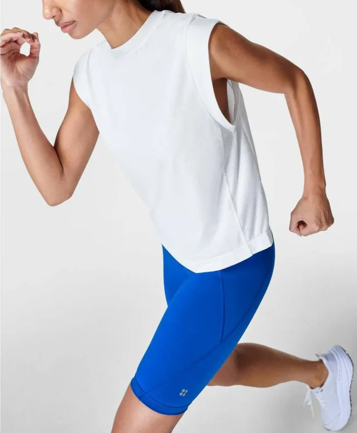 Sweaty Betty Breathe Easy Boxy Gym Tee White Clothing TShirts