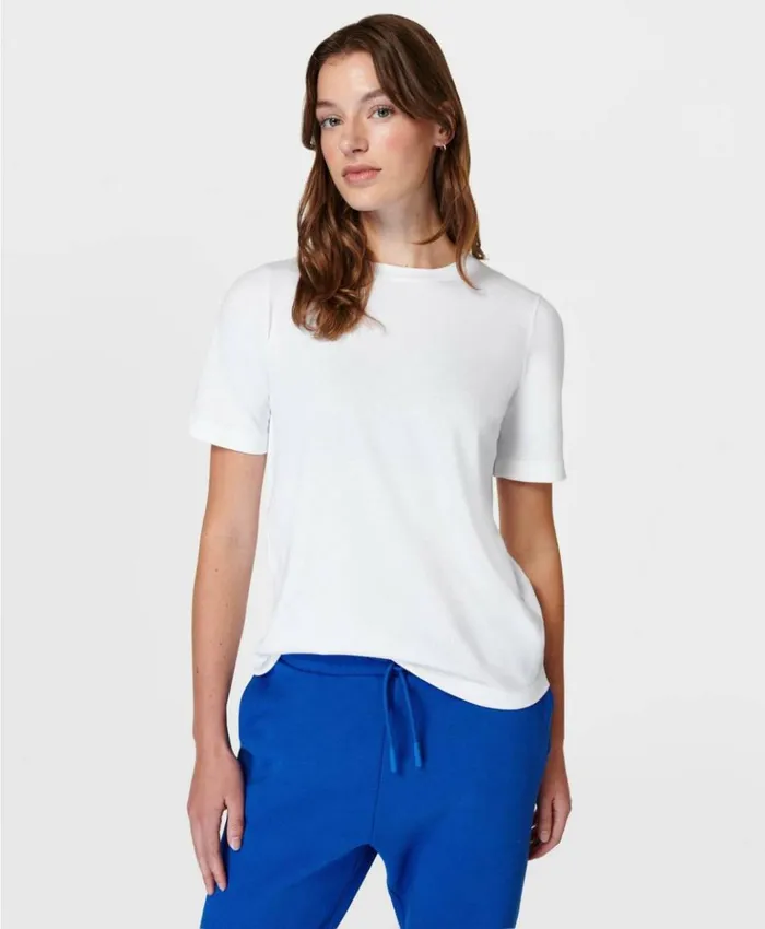 Sweaty Betty Essential Crew Neck Tee White Clothing TShirts