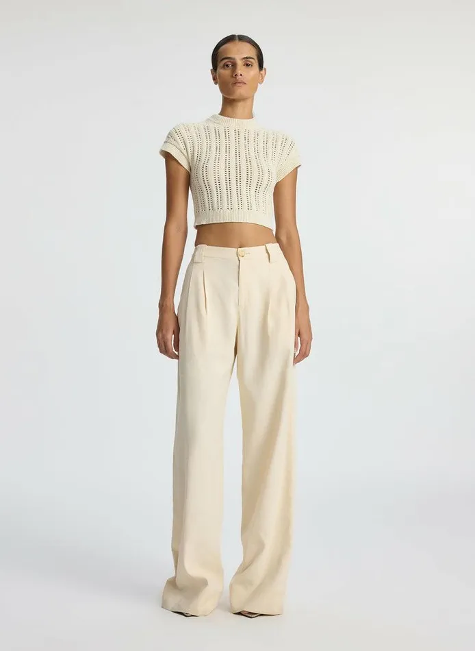 Swim Women ALC Amalie Cropped Crochet Top Parchment Swim Women ALC Amalie Cropped Crochet Top Parchment