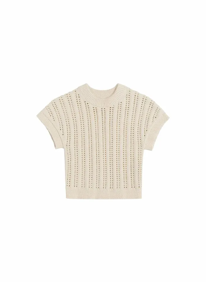 Swim Women ALC Amalie Cropped Crochet Top Parchment Swim Women ALC Amalie Cropped Crochet Top Parchment