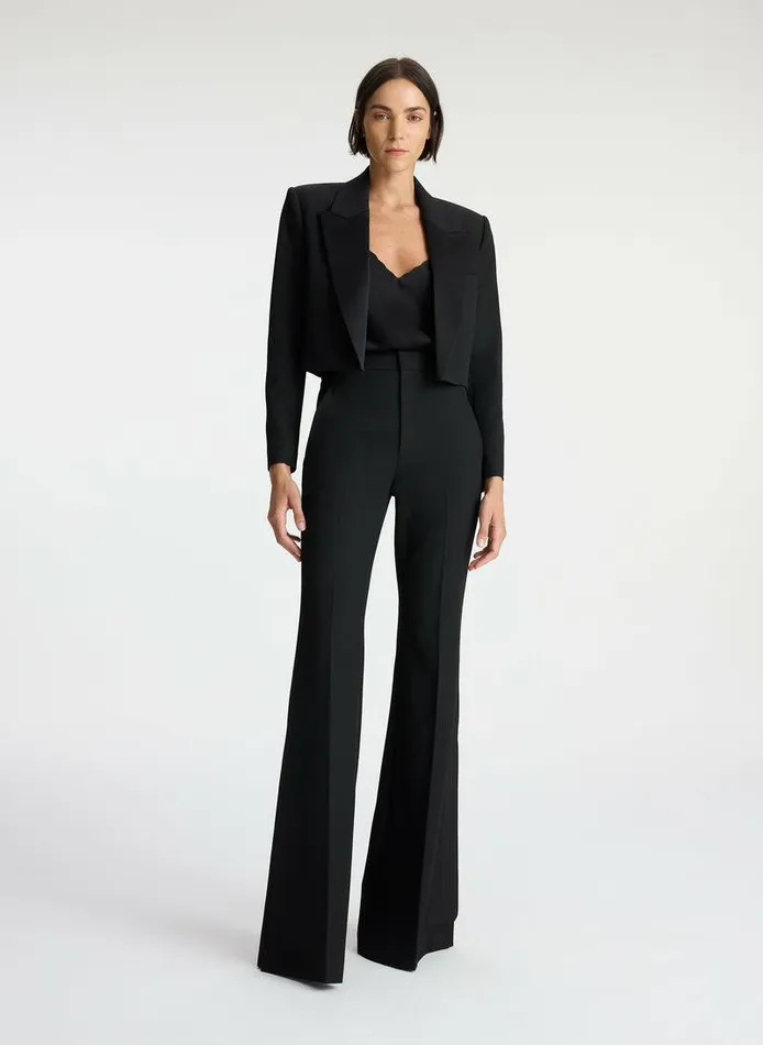 Swim Women ALC Anderson Cropped Tuxedo Jacket Black Swim Women ALC Anderson Cropped Tuxedo Jacket Black