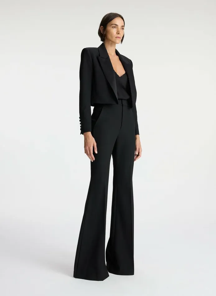 Swim Women ALC Anderson Cropped Tuxedo Jacket Black Swim Women ALC Anderson Cropped Tuxedo Jacket Black
