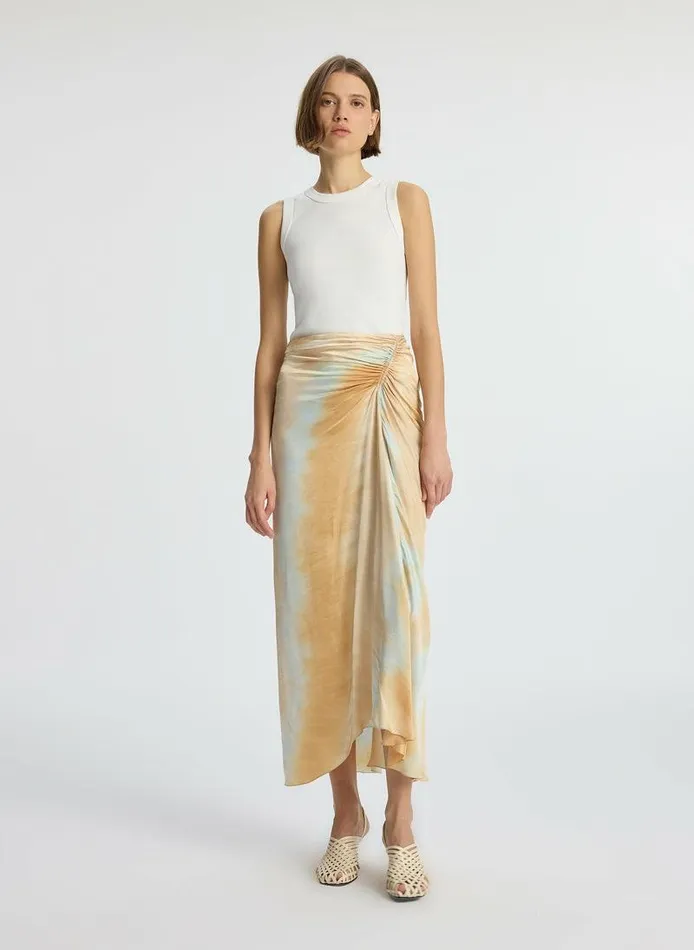 Swim Women ALC Grace Satin Midi Skirt Blue