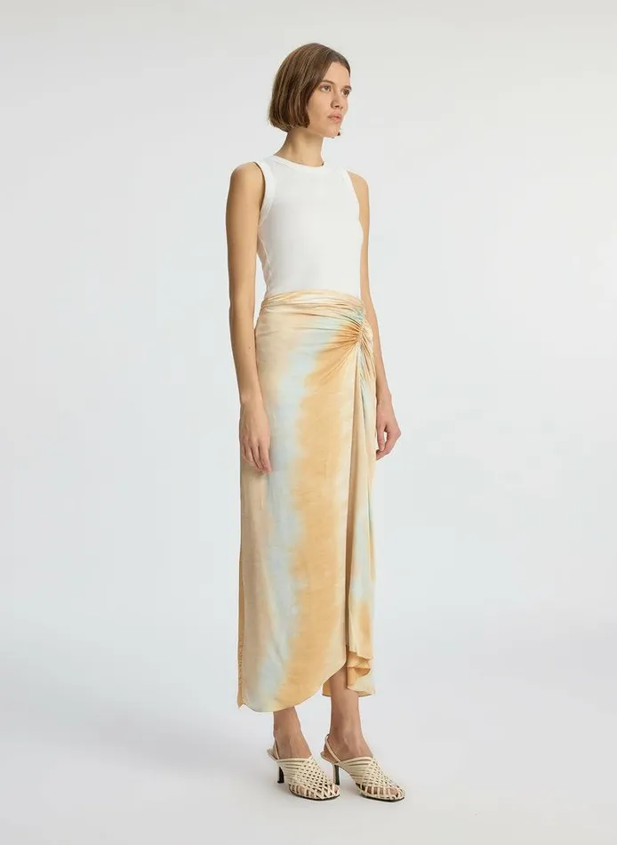Swim Women ALC Grace Satin Midi Skirt Blue Swim Women ALC Grace Satin Midi Skirt Blue
