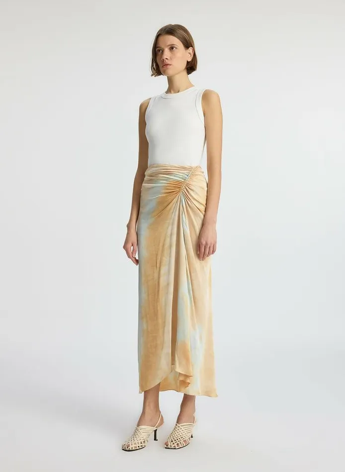 Swim Women ALC Grace Satin Midi Skirt Blue Swim Women ALC Grace Satin Midi Skirt Blue