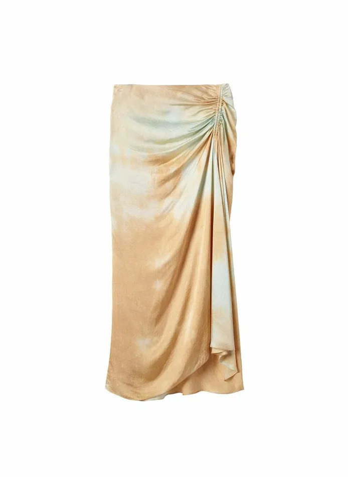 Swim Women ALC Grace Satin Midi Skirt Blue Swim Women ALC Grace Satin Midi Skirt Blue