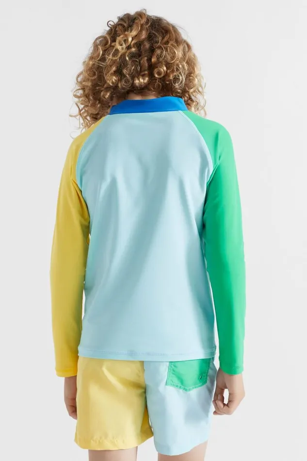 Swimwear Boy Seed Heritage Colourblock Rashvest Ocean Blue Multi