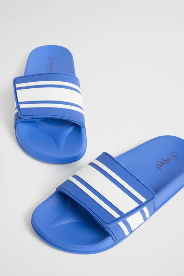 Swimwear Boy Seed Heritage Stripe Rubber Slide Deep Ocean