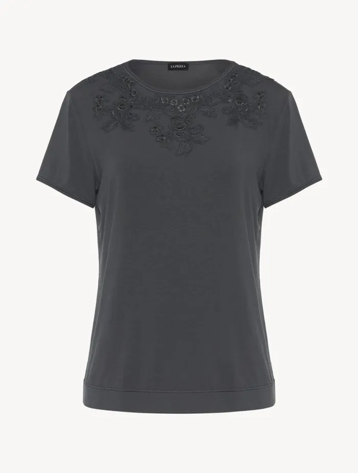 Tshirt In Charcoal Grey Sleepwear La Perla Camisoles