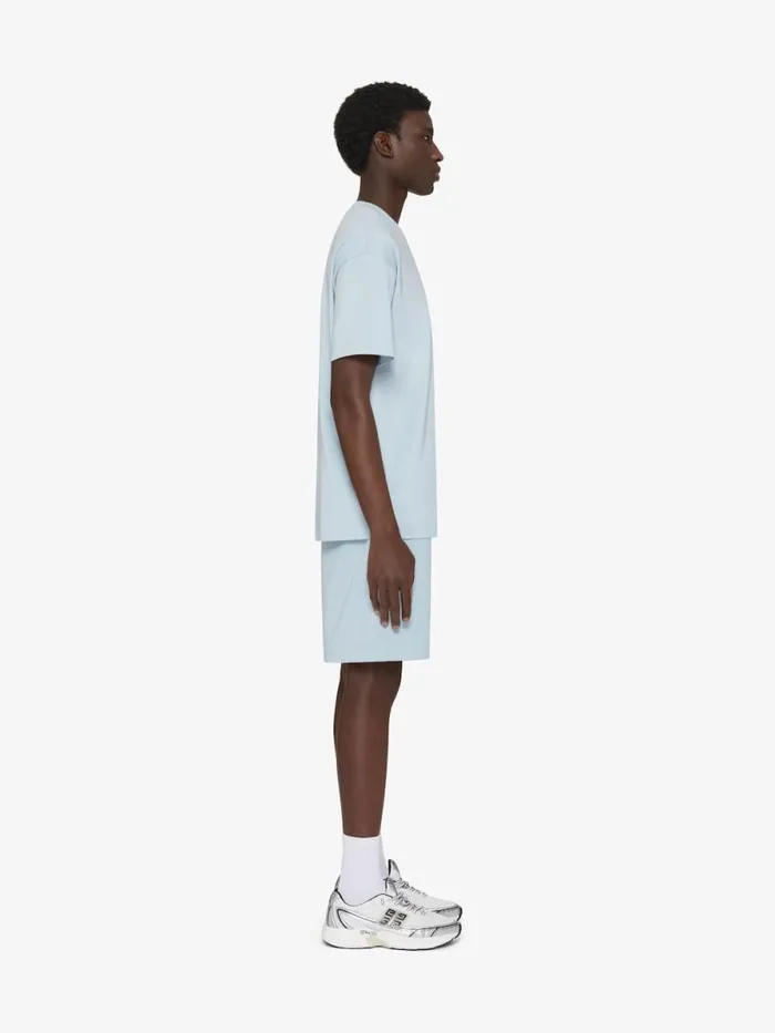 TShirt In Cotton With 4g Detail Sky Blue Men Givenchy TShirts