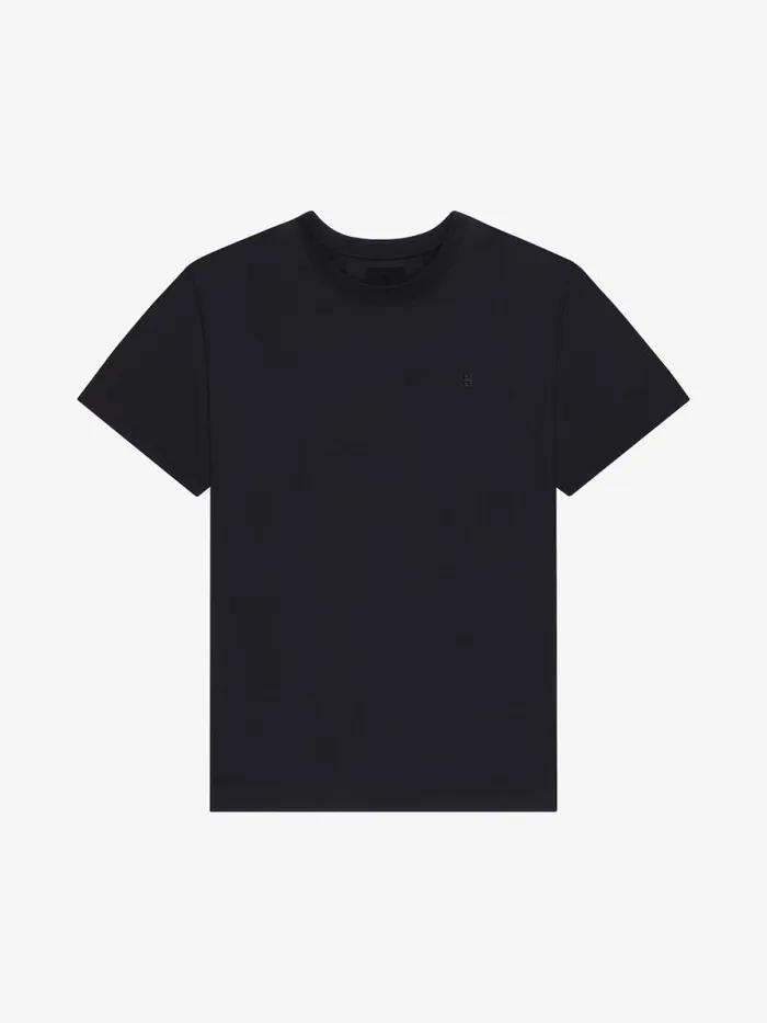 TShirt In Mercerized Cotton With 4g Detail Black Men Givenchy TShirts