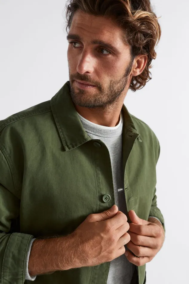 TShirts and Sweaters Man Seed Heritage Utility Overshirt Dark Khaki