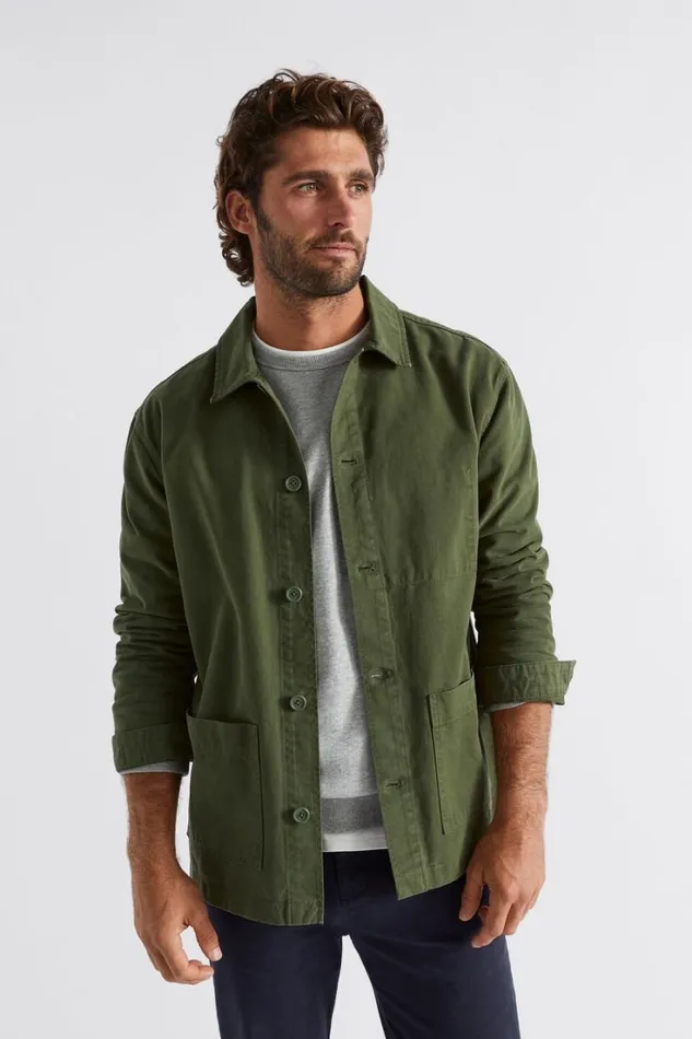TShirts and Sweaters Man Seed Heritage Utility Overshirt Dark Khaki