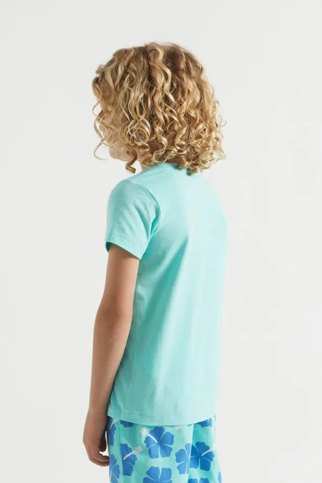 TShirts and Tops Boy Seed Heritage Core Logo Tee Island Green