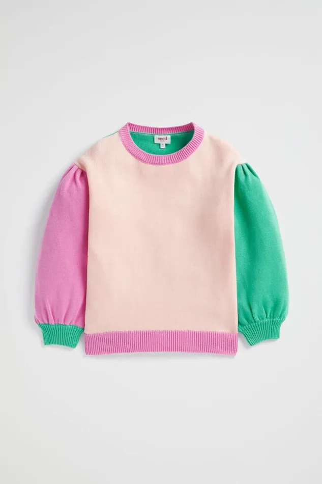 TShirts and Tops Girl Seed Heritage Colourblock Knit Multi