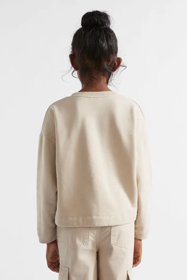 TShirts and Tops Girl Seed Heritage Elasticated Sweat Ecru