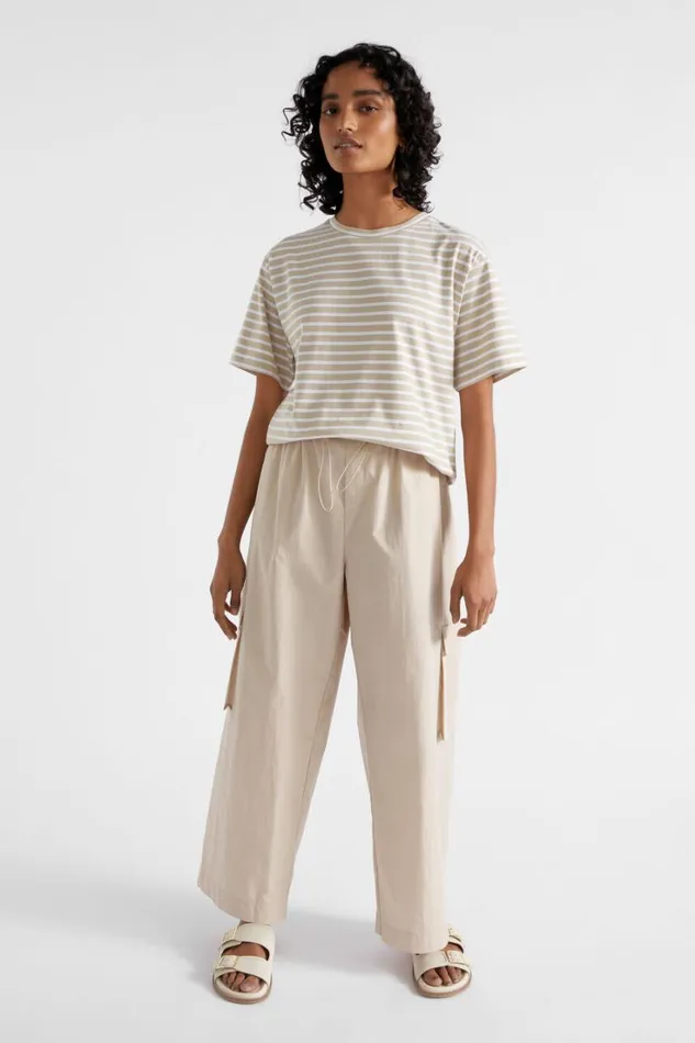 TShirts and Tops Woman Seed Heritage Core Boyfriend Tee Cool Sand Stripe
