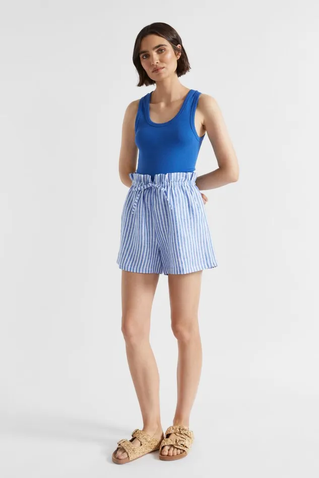 TShirts and Tops Woman Seed Heritage Core Rib Singlet Deep Ocean