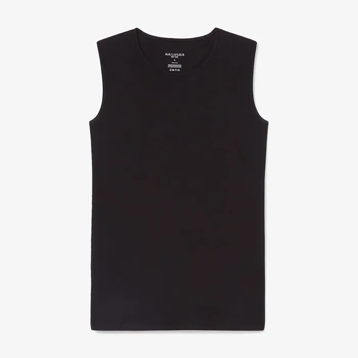 TShirts M M LaFleur Women The Paige Tank 8211 Organic Ribbed Pima Cotton Black