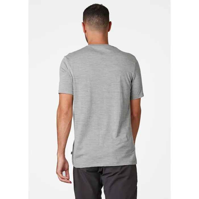 TShirts Men Helly Hansen HH MERINO GRAPHIC TSHIRT 950 Grey Melang