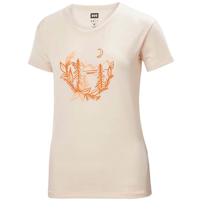 TShirts Women Helly Hansen W SKOG GRAPHIC TSHIRT 086 Light Ros