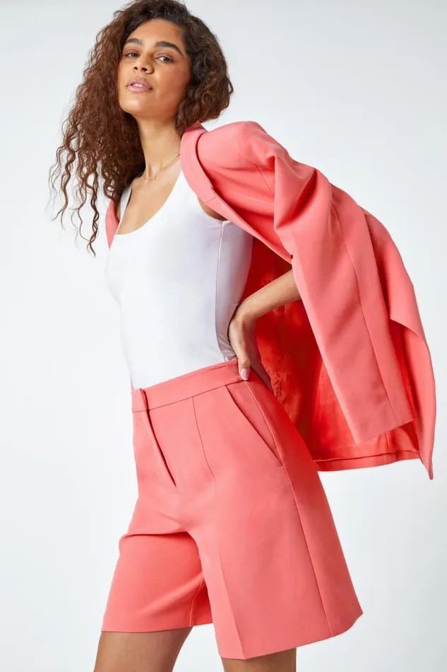 Tailored Bermuda Shorts Women Roman Coords
