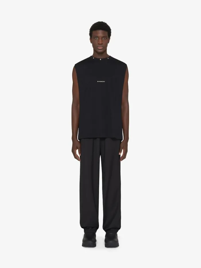 Tank Top In Cotton Tarot Black Men Givenchy TShirts