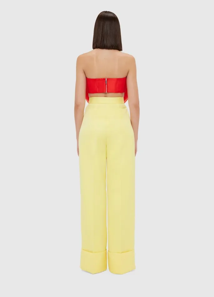 Tops and Shirts Women LEO LIN Bloom Rose Bustier Top 8211 Scarlet
